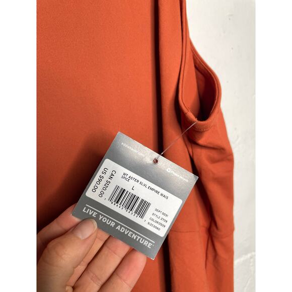 Eddie Bauer NWT Athletic Dress Size L Tall Empire waist Moisture wick UPF 50+ - Picture 2 of 6